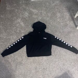 Cropped black vans hoodie